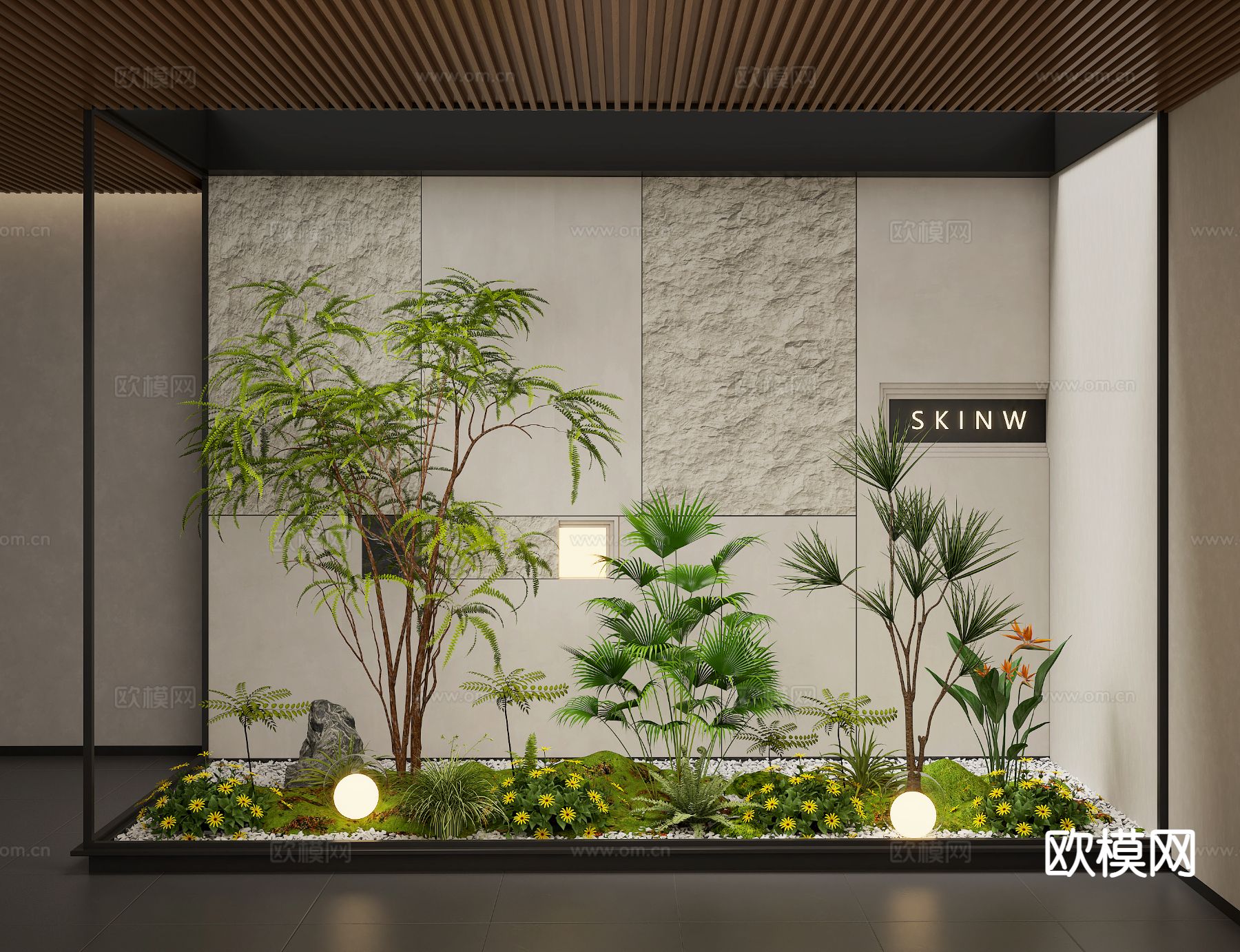 室内景观 植物造景3d模型