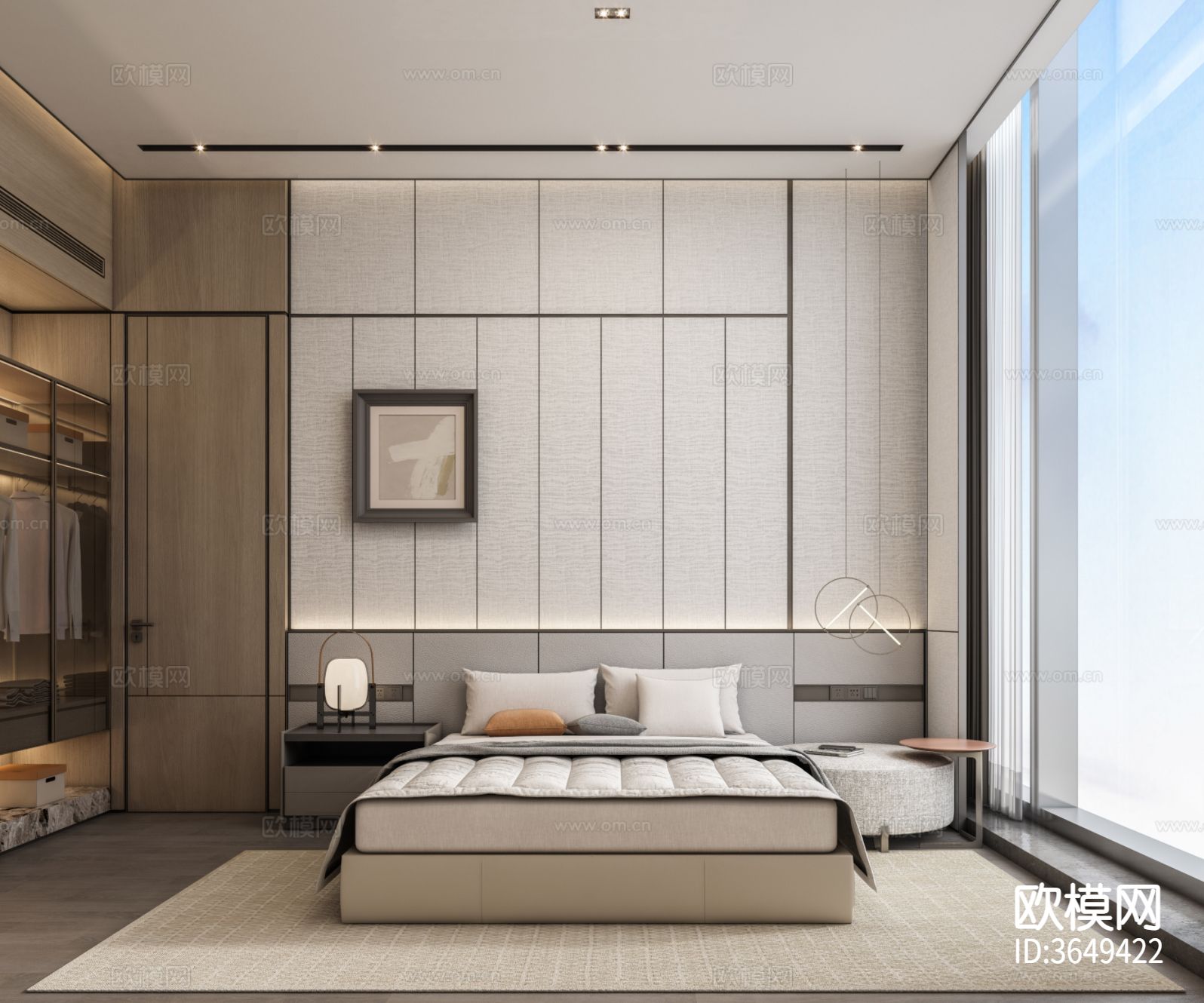 DIA丹健国际-深圳太子湾湾境A户型样板房cad施工图下载（渲染图4）