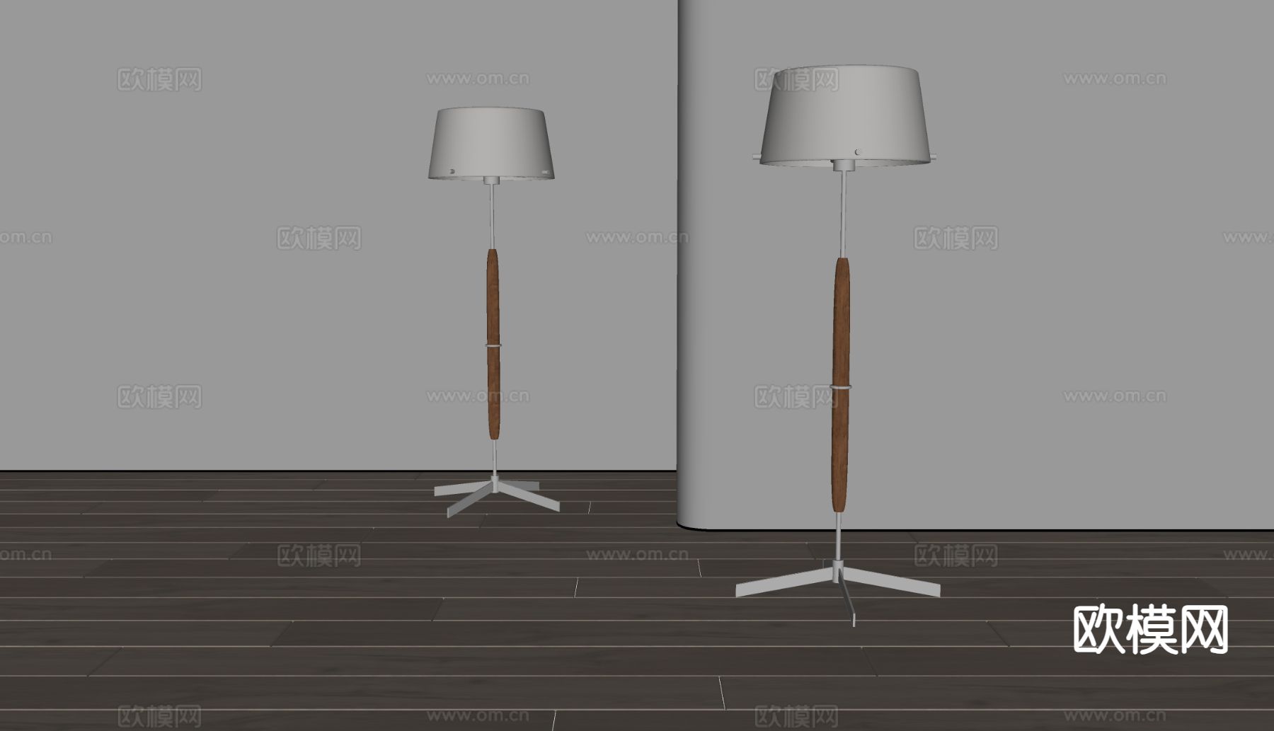 TECTA现代落地灯 极简落地灯su模型下载（渲染图1）
