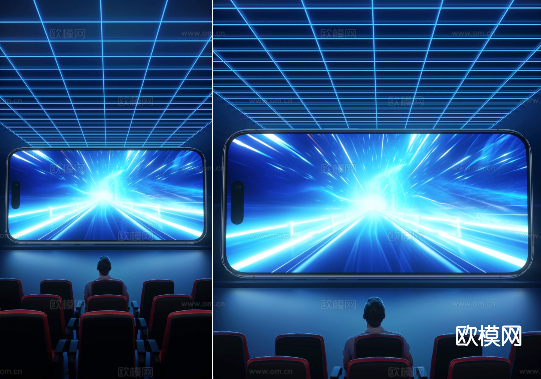 现代电影院 影厅3d模型下载