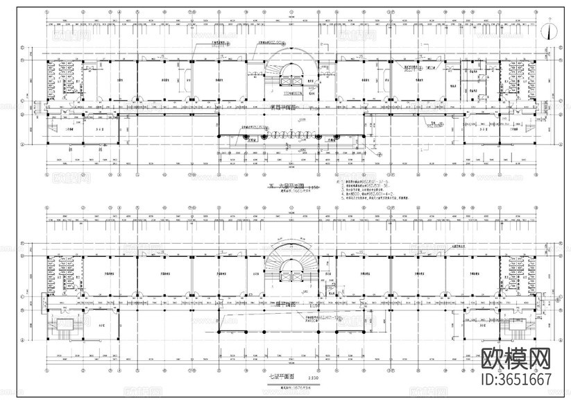 教學樓建施圖cad施工圖下載(渲染圖8)
