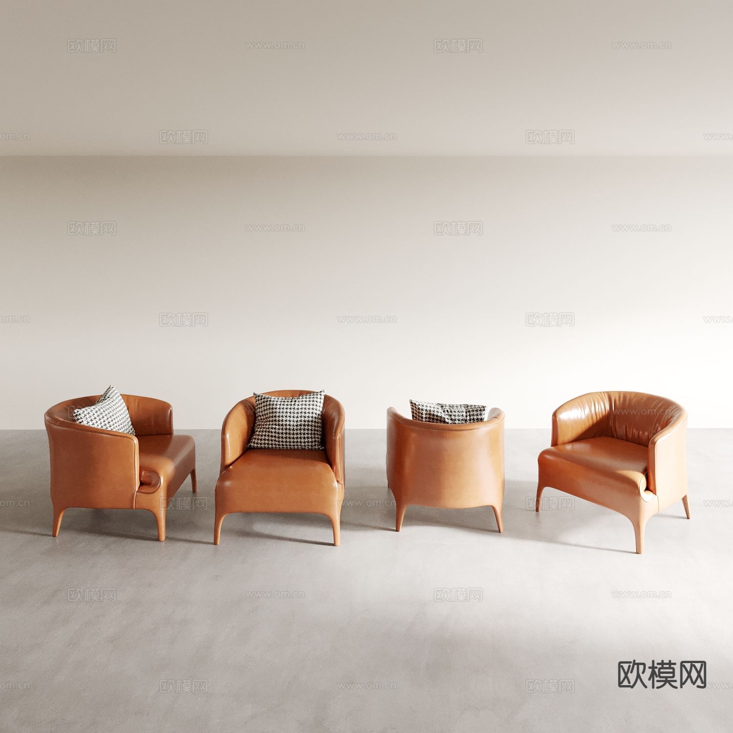 现代单人沙发3d模型下载