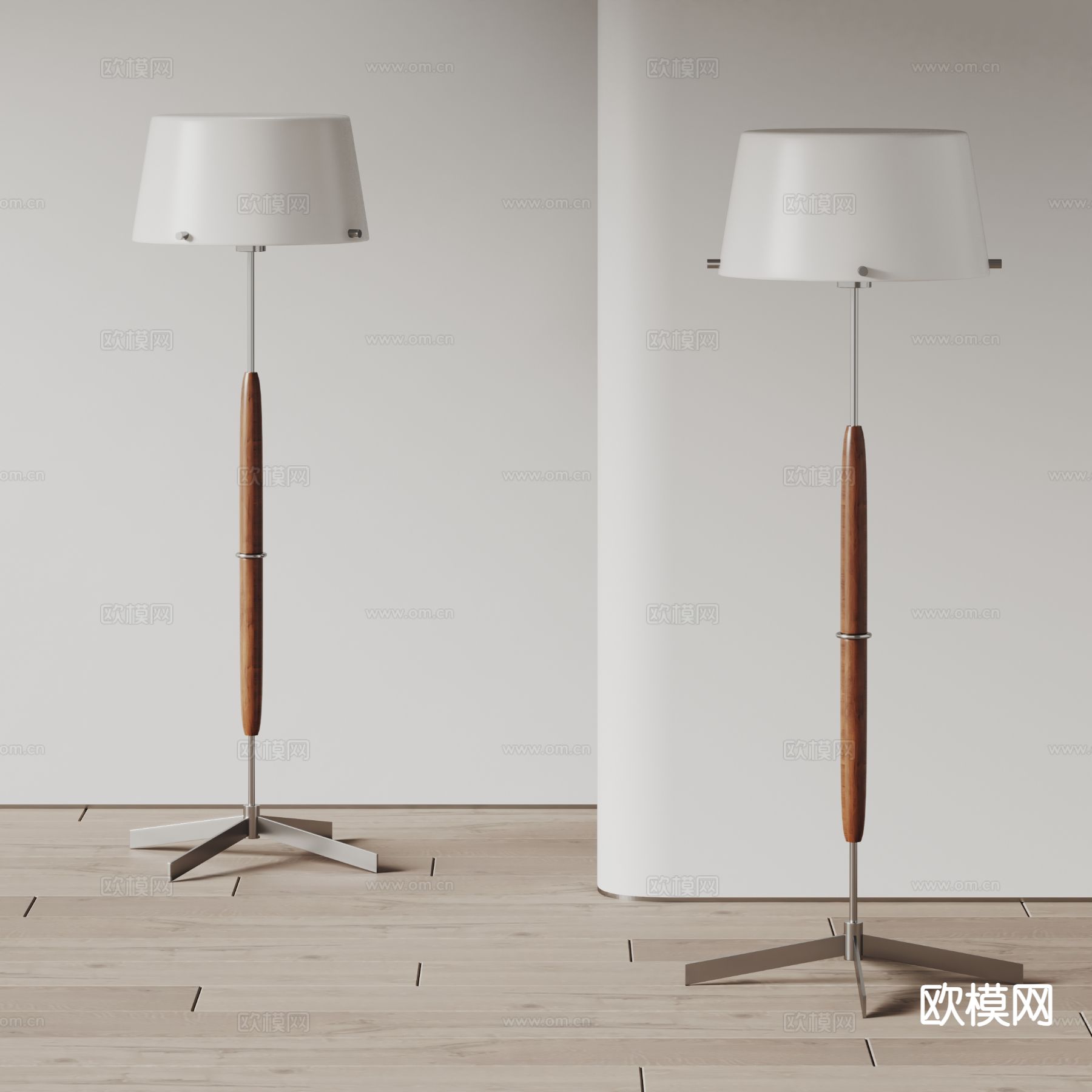 TECTA现代落地灯 极简落地灯su模型下载（渲染图2）