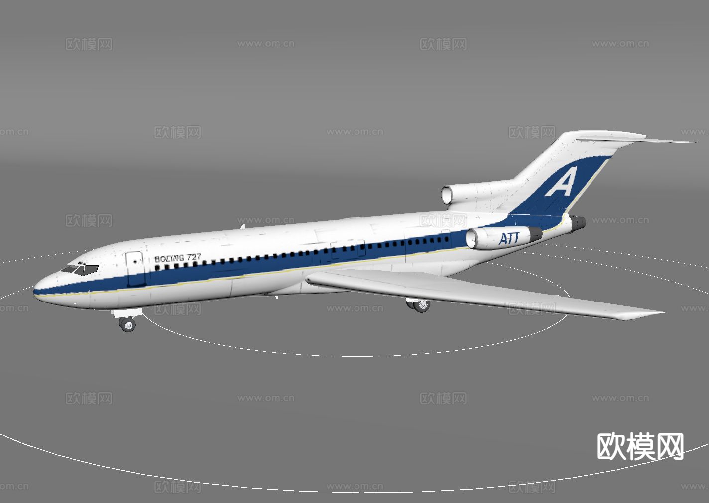 现代客机 飞机 公务飞机su模型下载（渲染图2）