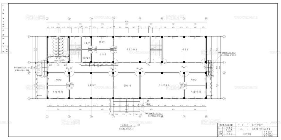 教學樓建施圖cad施工圖下載(渲染圖6)