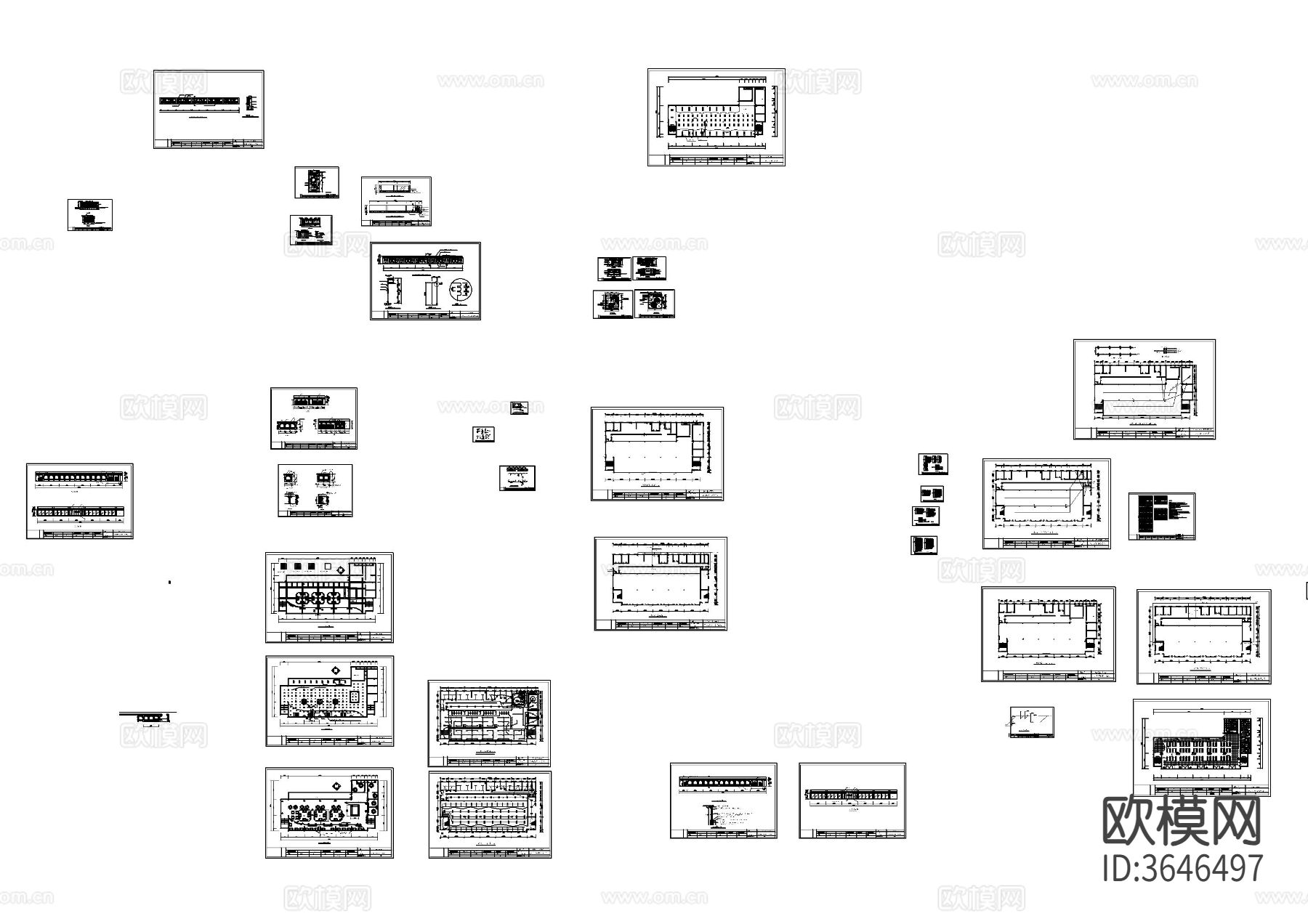 大学食堂电气消防施工图下载（渲染图4）