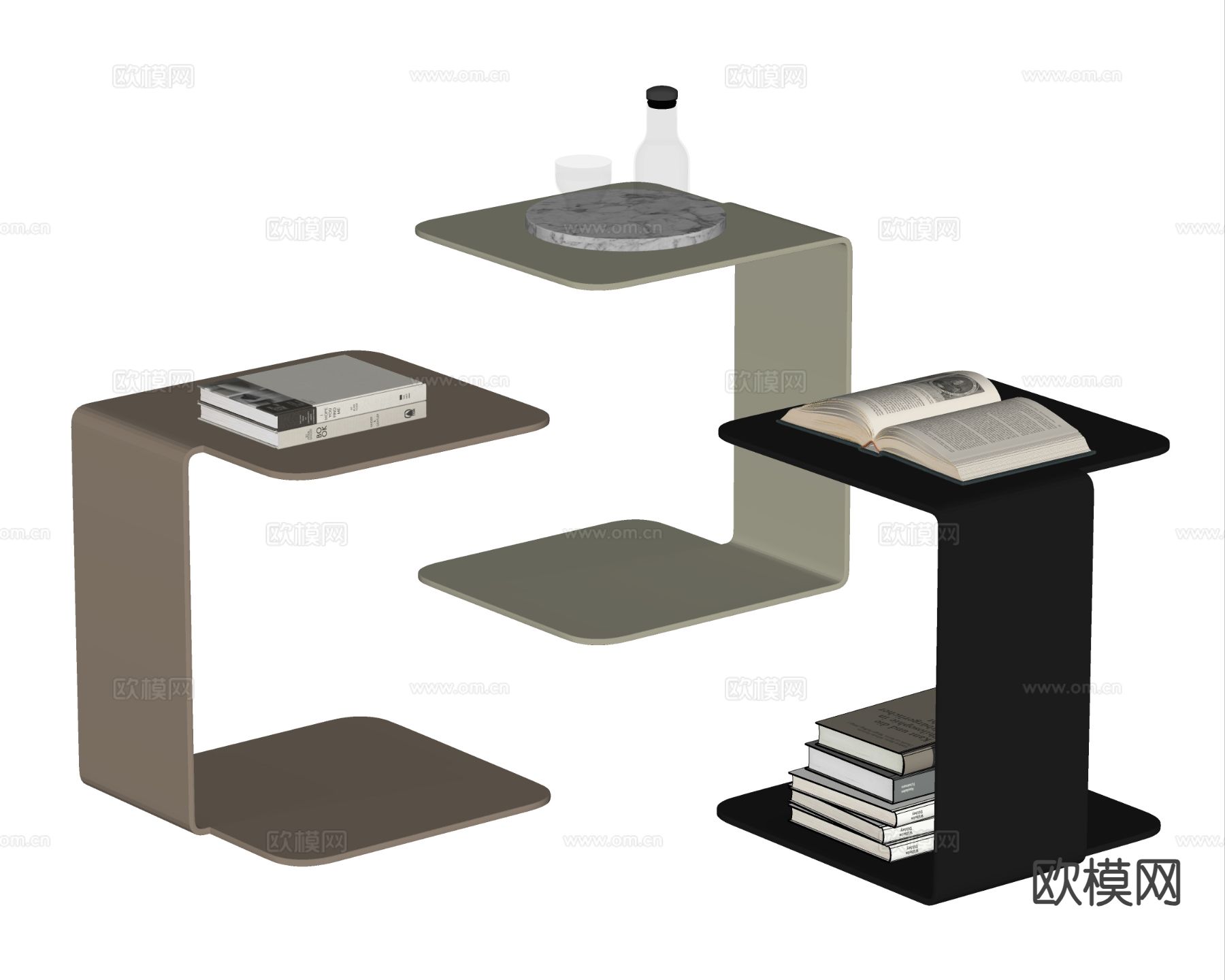现代边几 角几su模型