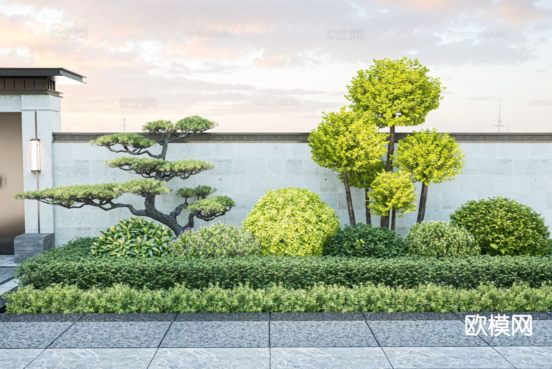 花境植物 植物堆su模型下载（渲染图2）
