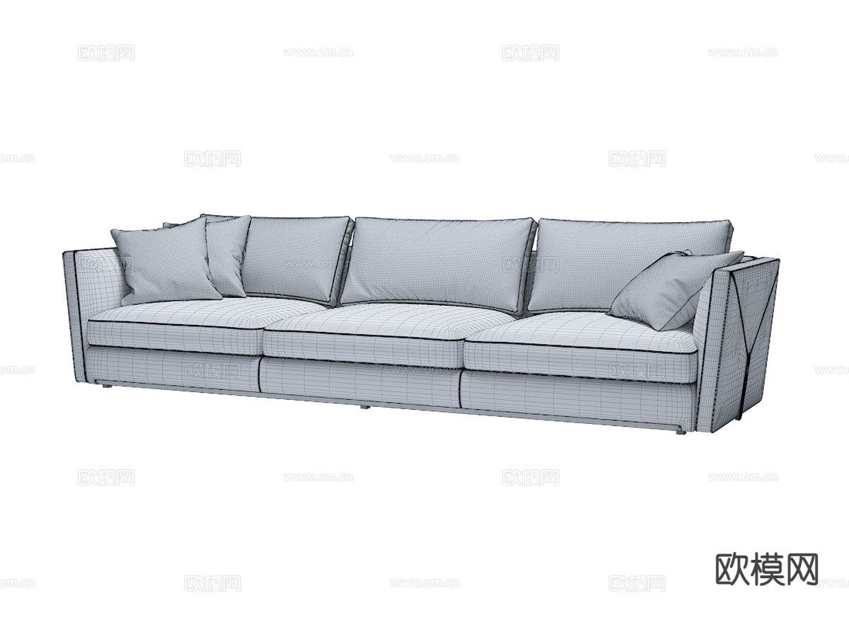 visionnaire 三人沙发3d模型下载（渲染图2）