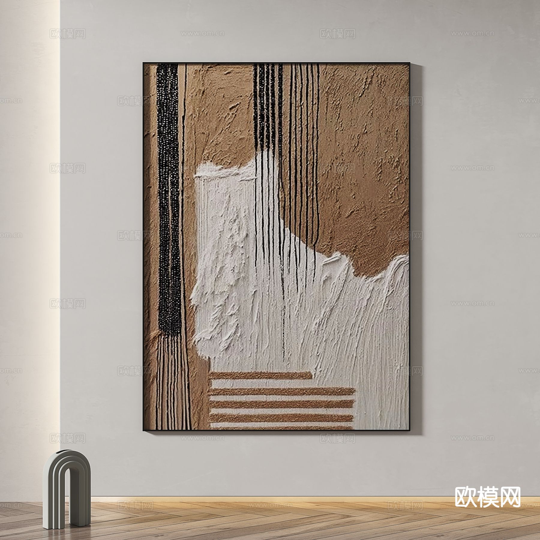 侘寂画 肌理画 抽象画 装饰画 挂画3d模型