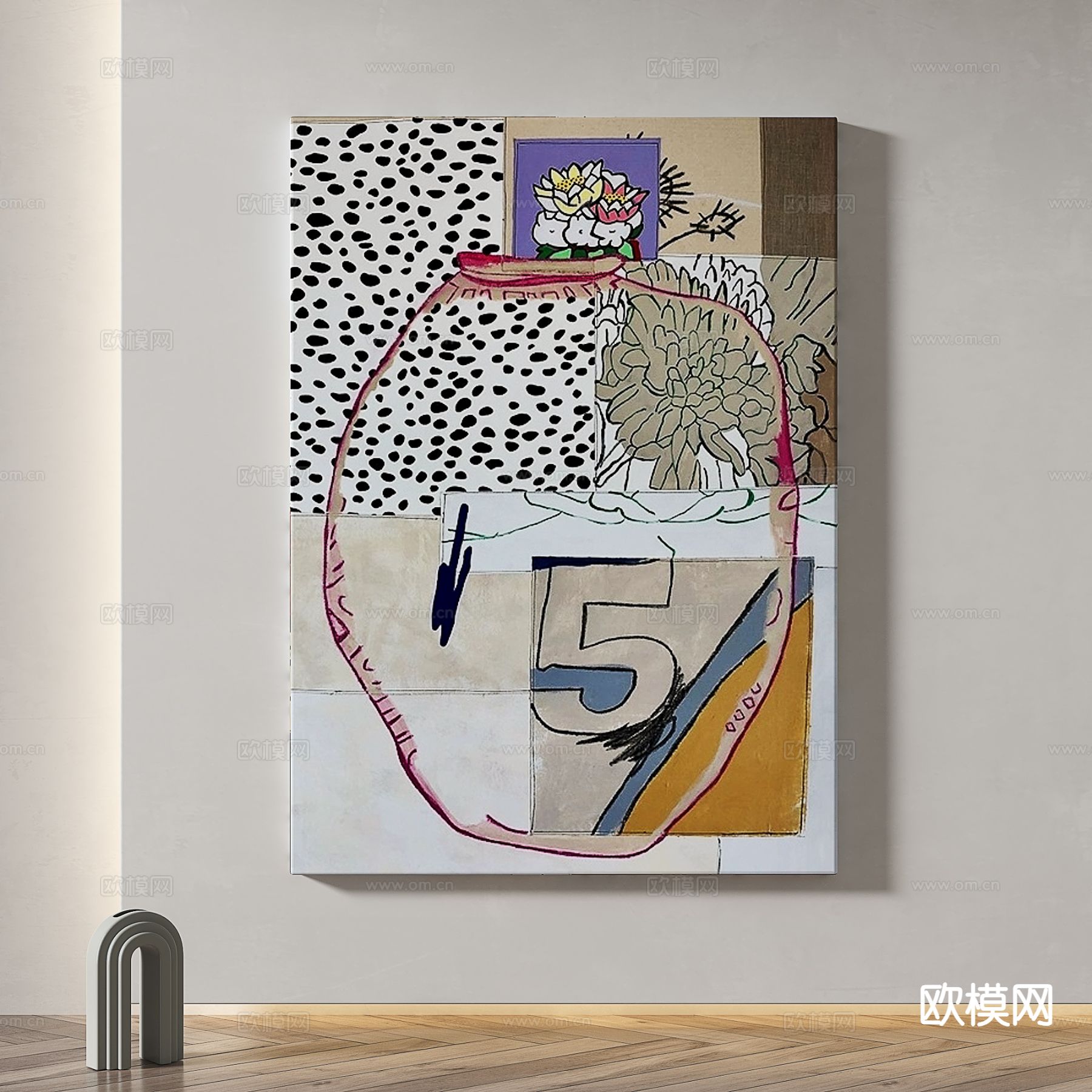 肌理画 抽象画 装饰画 挂画3d模型