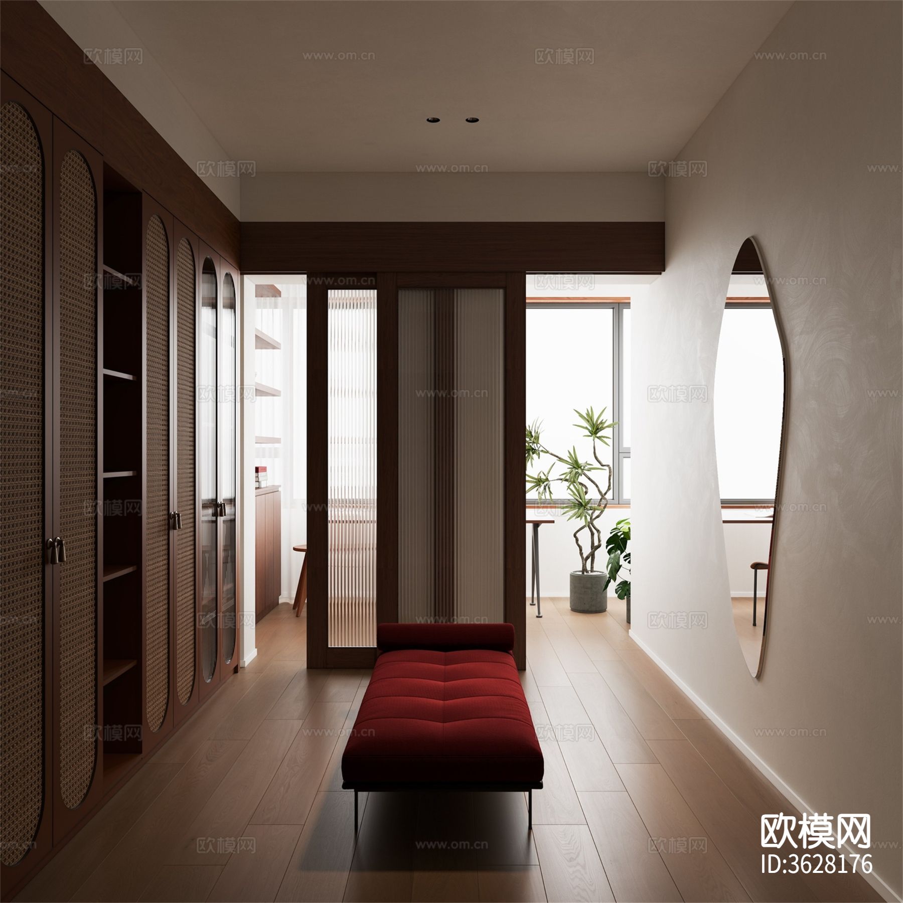 中古风客餐厅效果图下载（渲染图1）