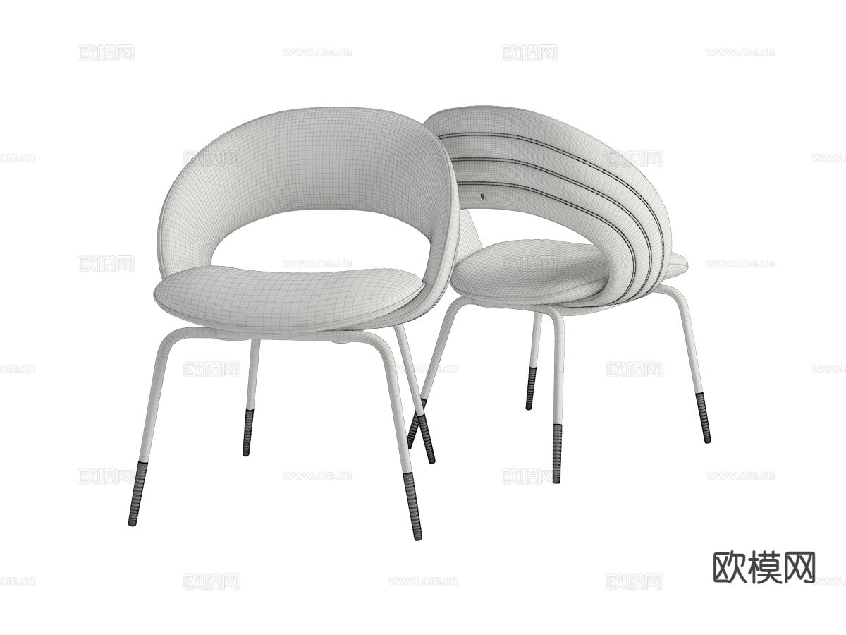 visionnaire- 轻奢椅子 餐椅3d模型下载（渲染图2）