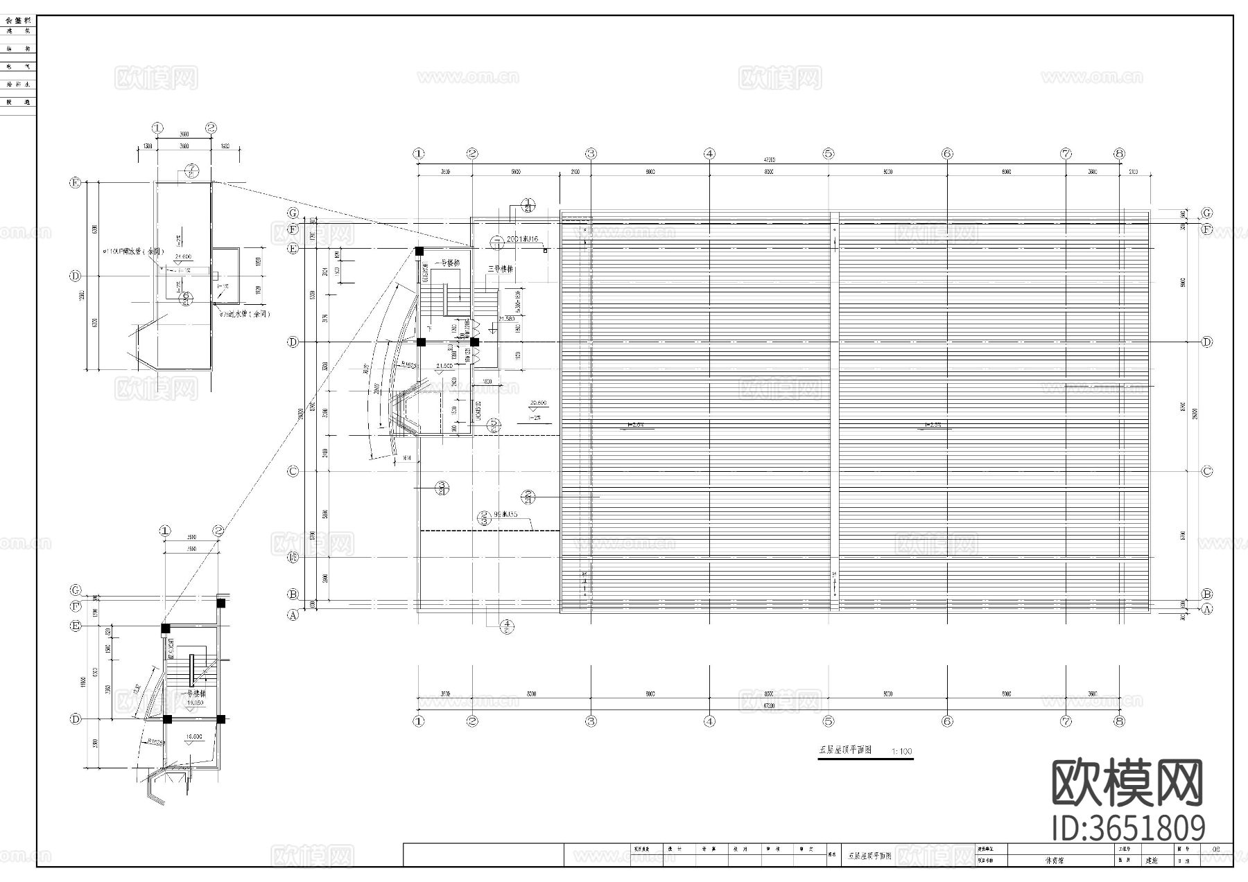 体育馆CAD施工图下载（渲染图6）