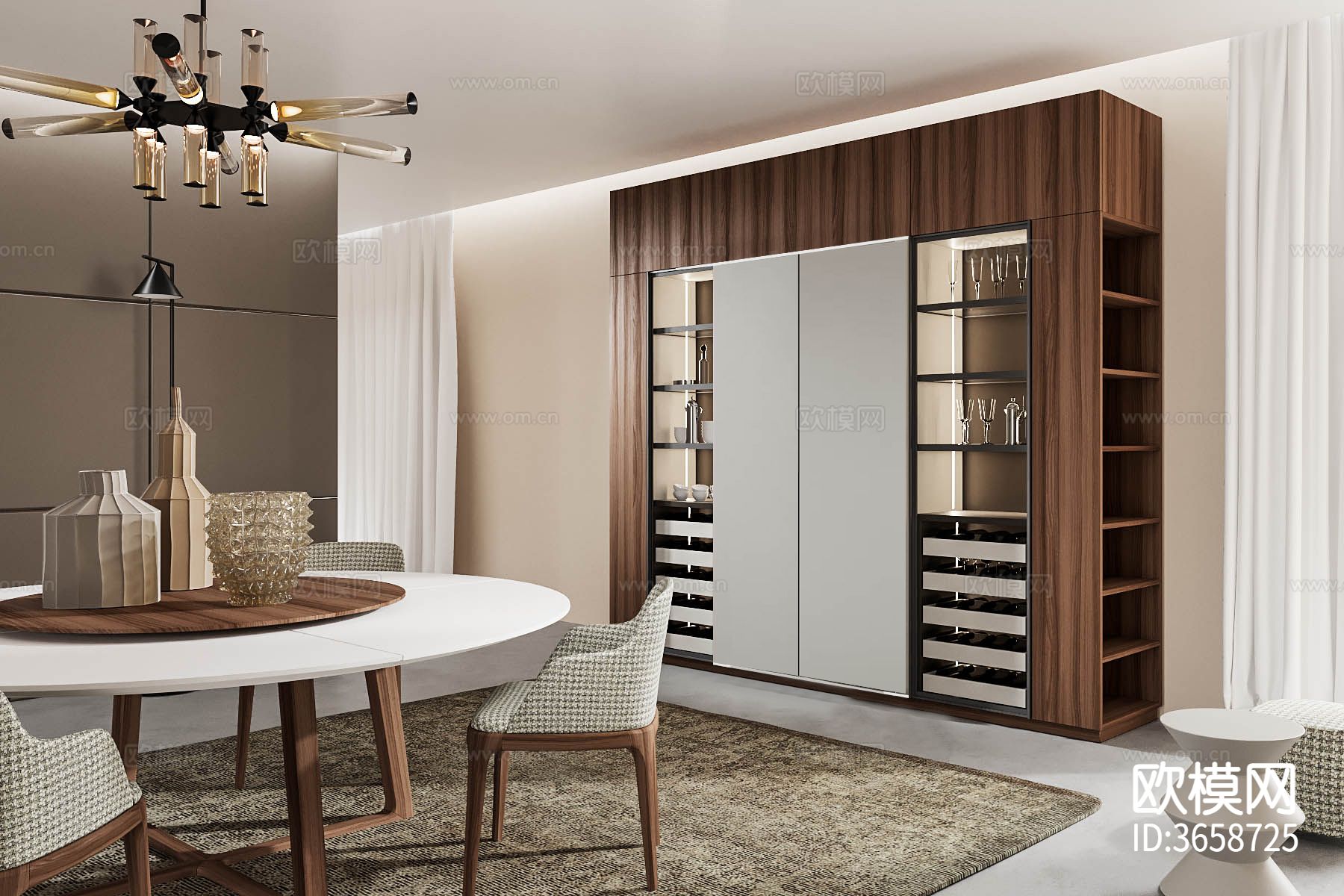 全屋定制柜节点大样图下载（渲染图3）