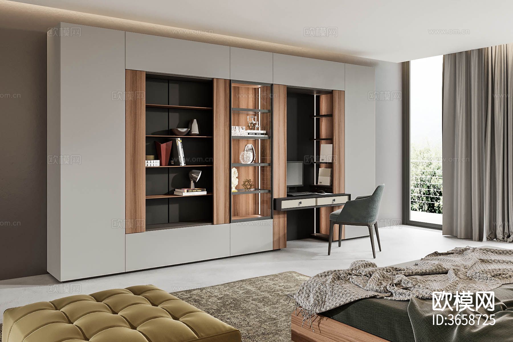 全屋定制柜节点大样图下载（渲染图5）