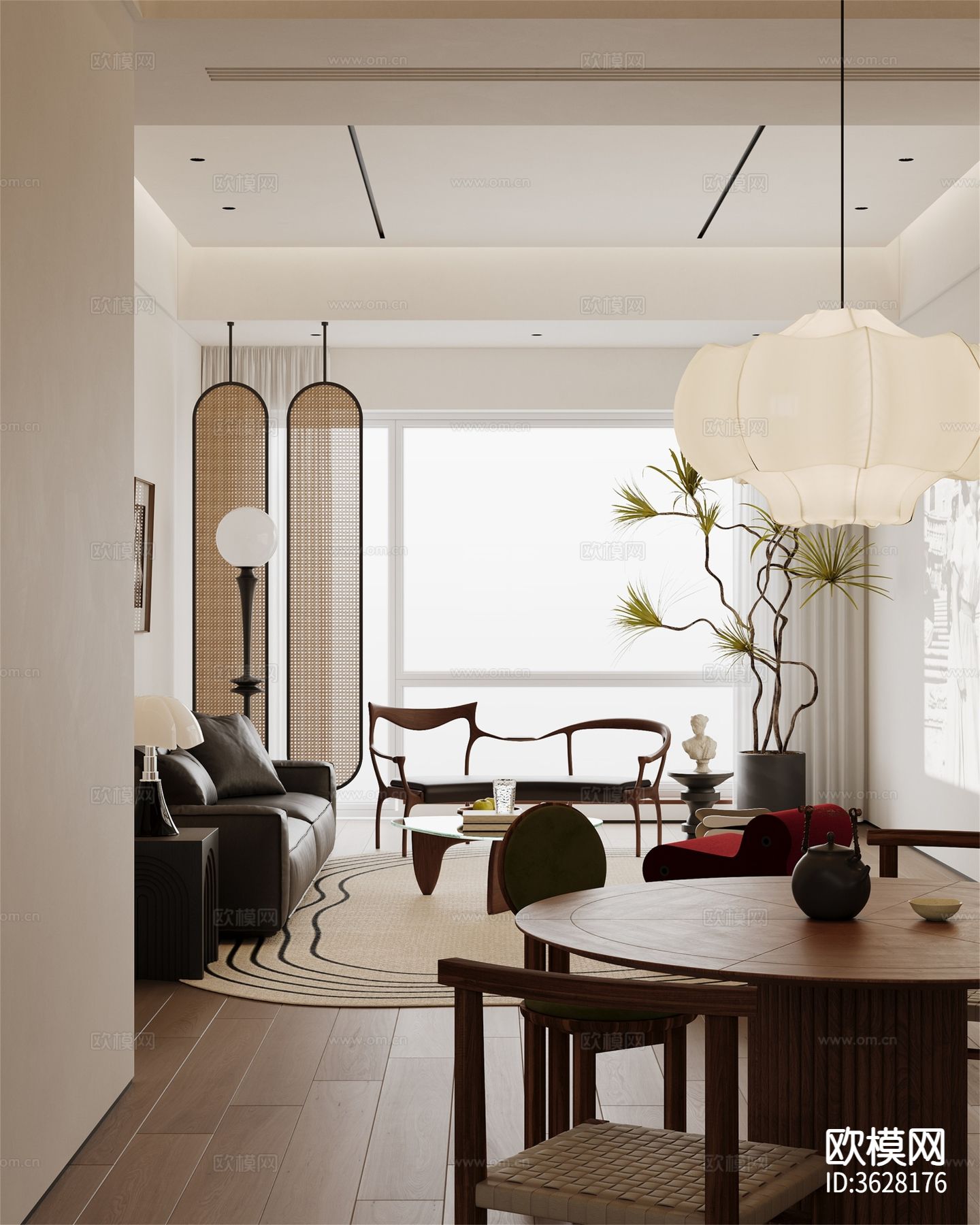 中古风客餐厅效果图下载（渲染图8）