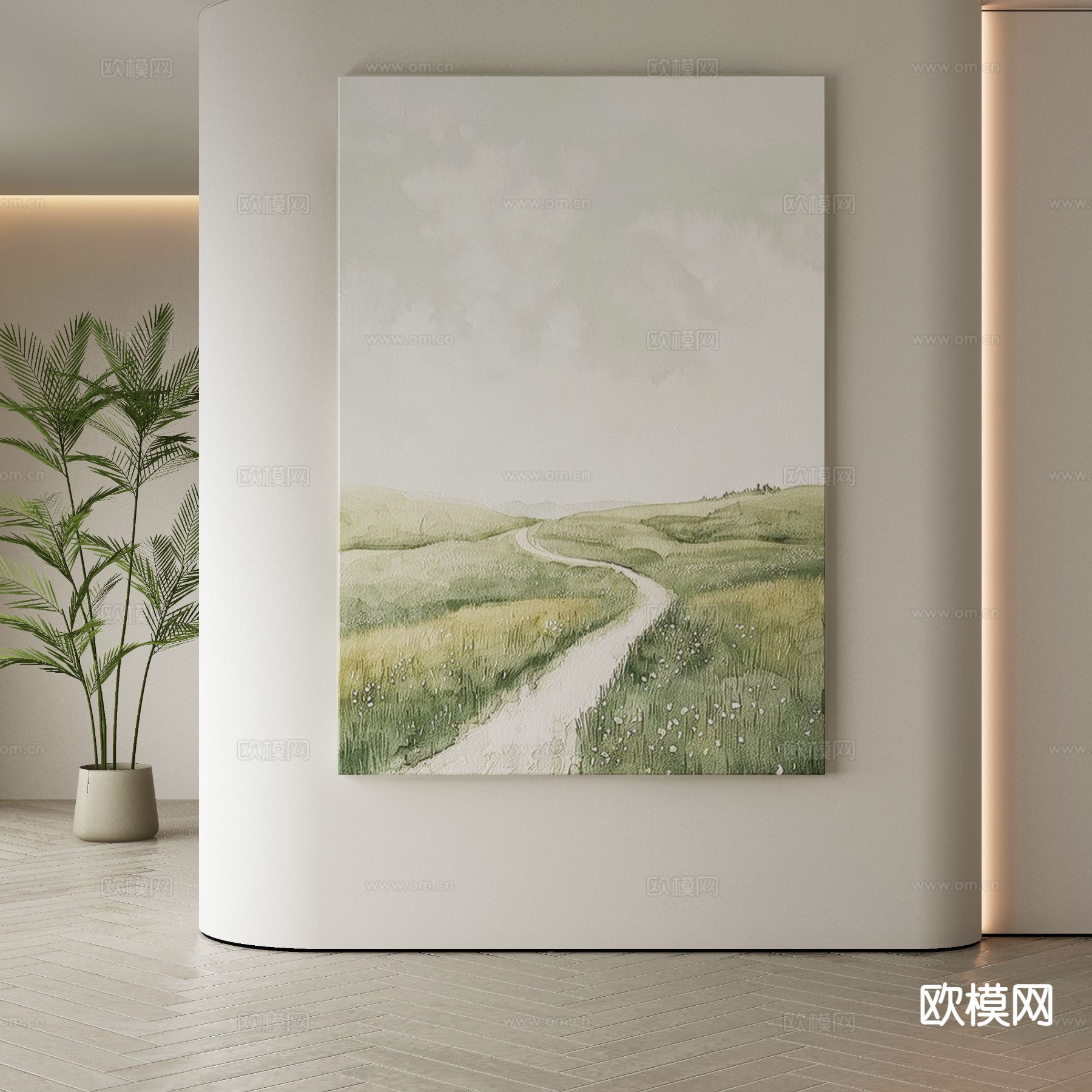 侘寂画 肌理画 风景画 装饰画 挂画3d模型