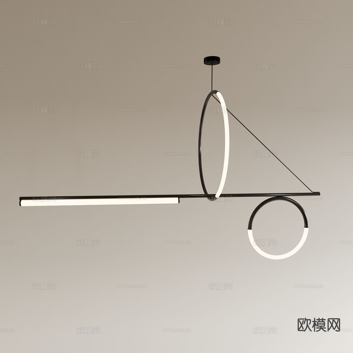 极简吊灯3d模型