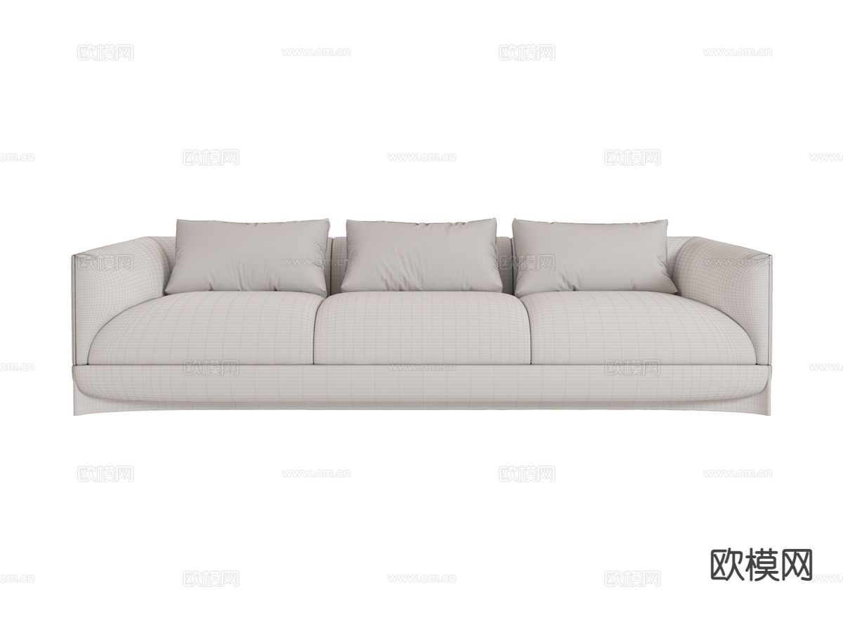 visionnaire 三人沙发3d模型下载（渲染图2）