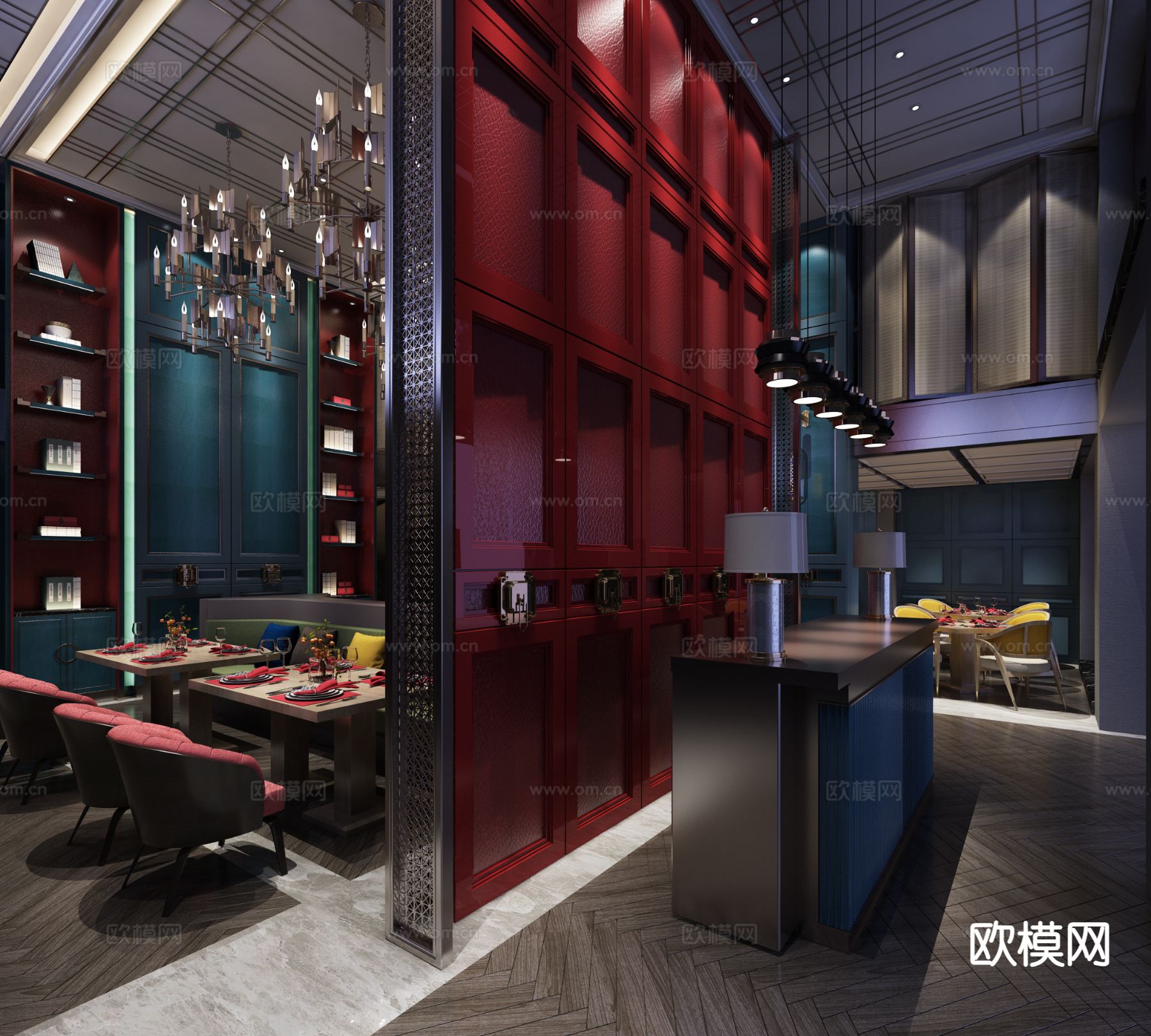 中餐厅3d模型下载