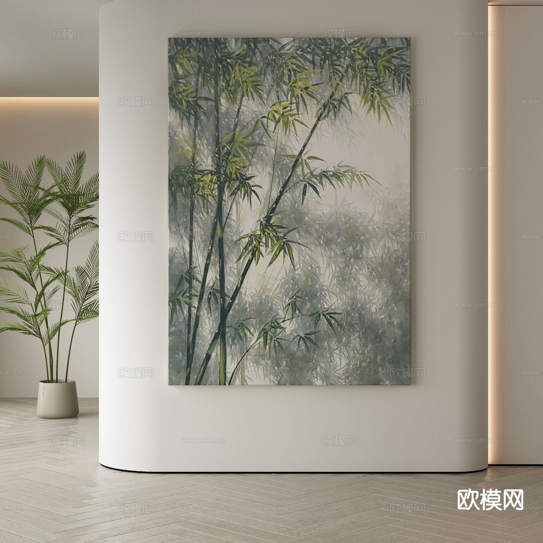 装饰画 艺术画 竹子挂画3d模型