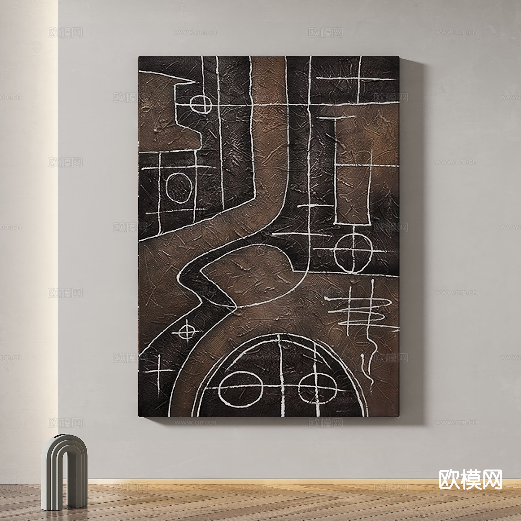 肌理画 装饰画 抽象画 挂画3d模型