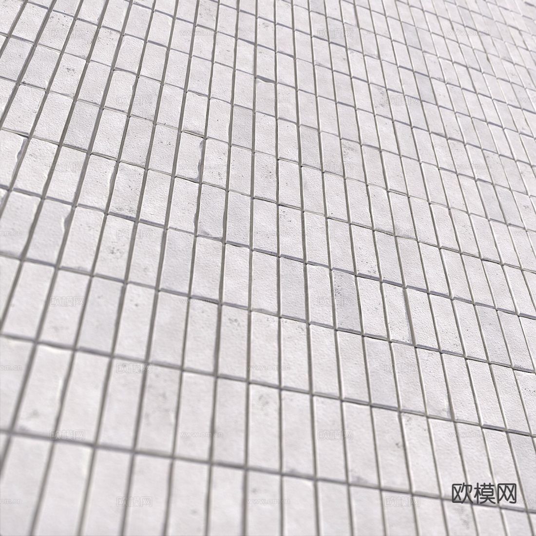 无缝PBR 复古瓷砖 墙砖 文化砖3d模型下载（渲染图4）