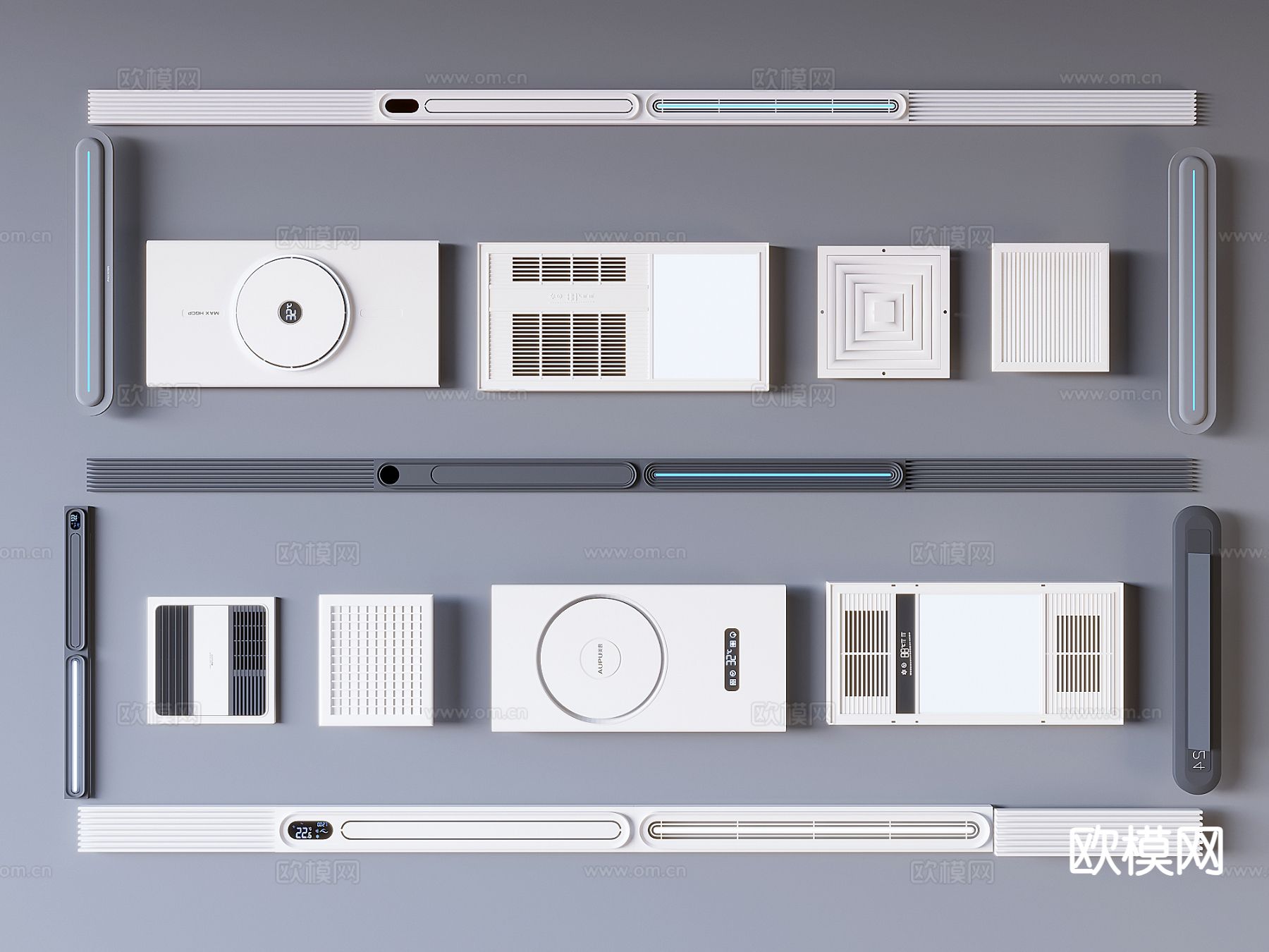 线性浴霸 集成浴霸 出风口 排风口3d模型