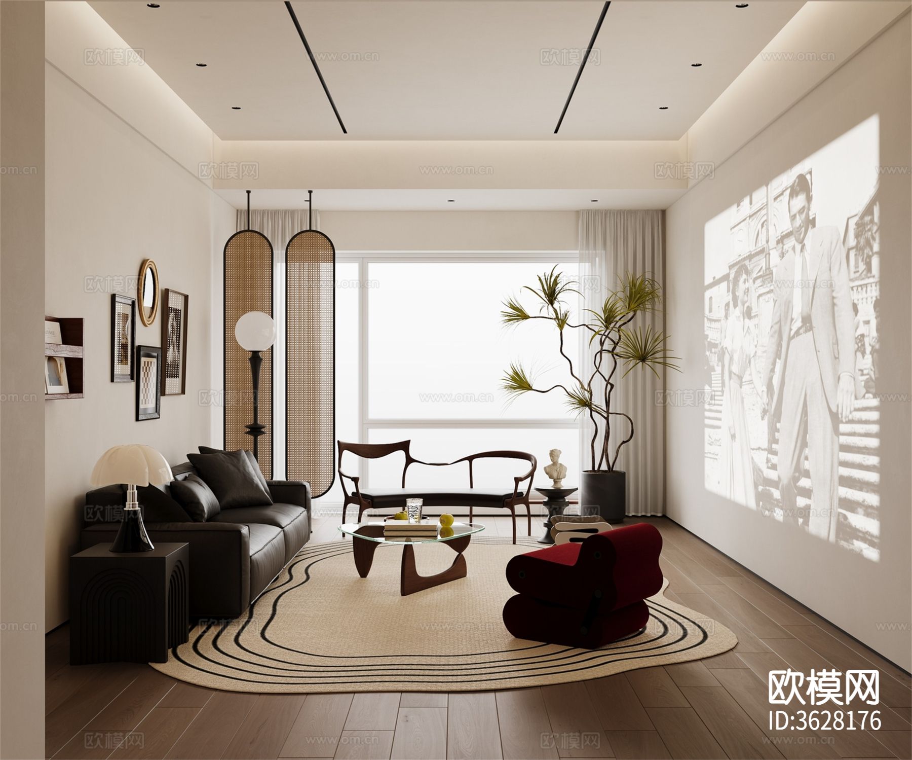 中古风客餐厅效果图下载（渲染图7）