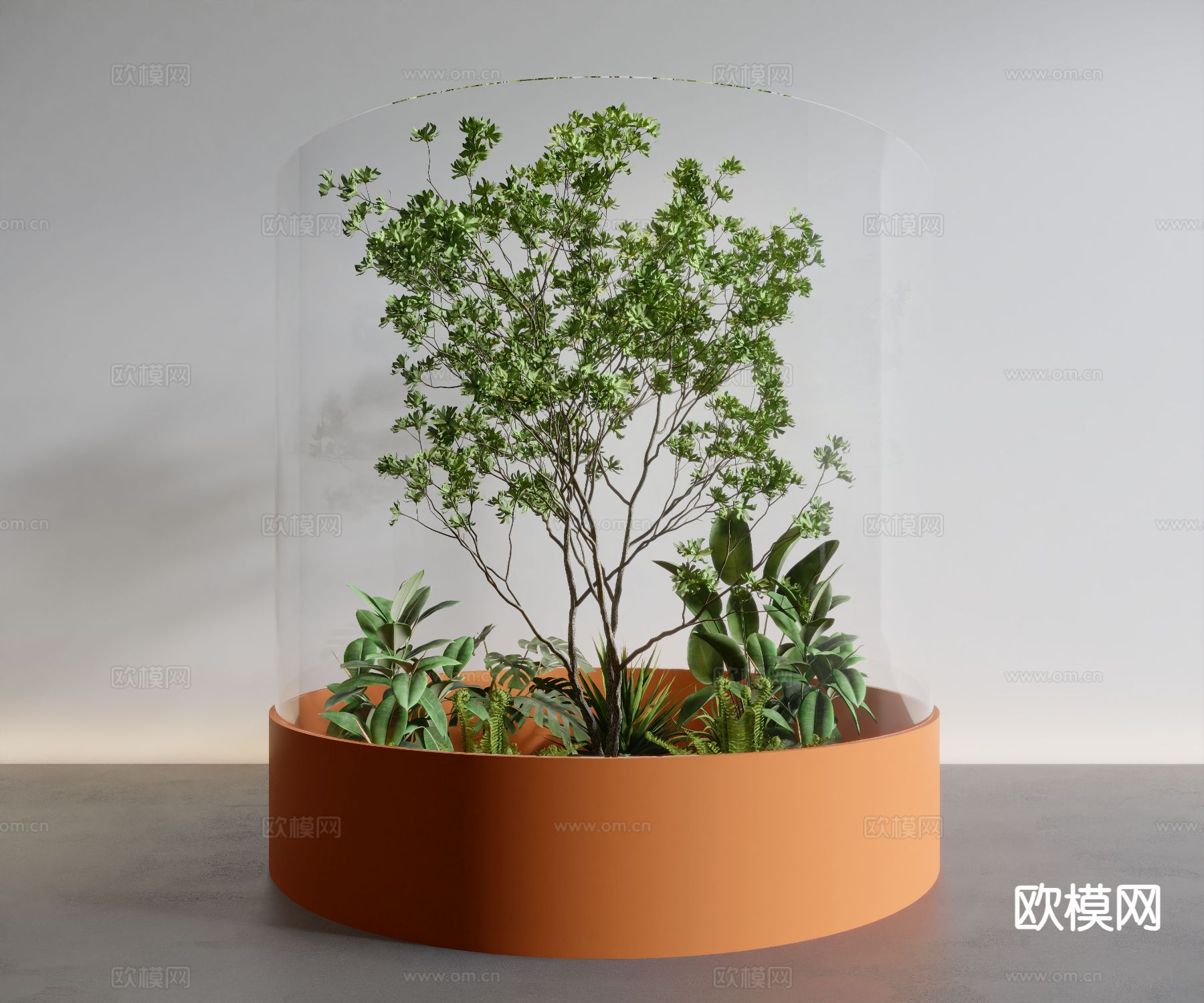 现代植物堆 植物造景3d模型