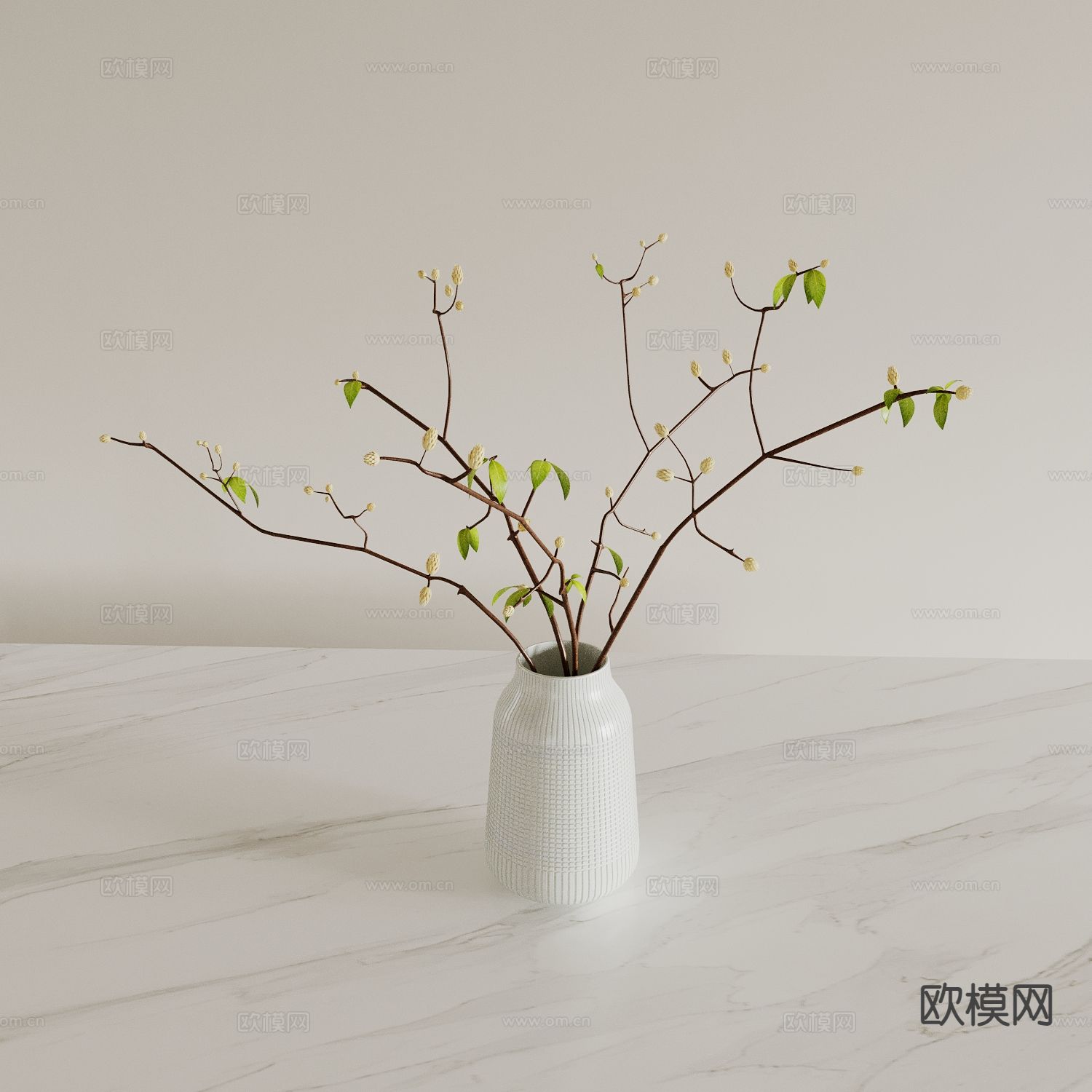 花瓶 花艺 花卉 插花3d模型