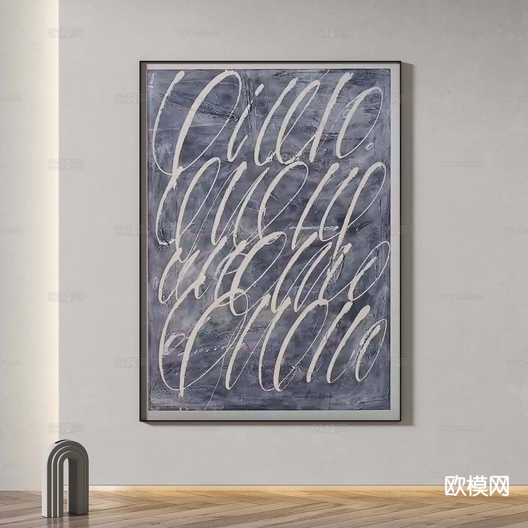 侘寂画 肌理画 抽象画 挂画3d模型