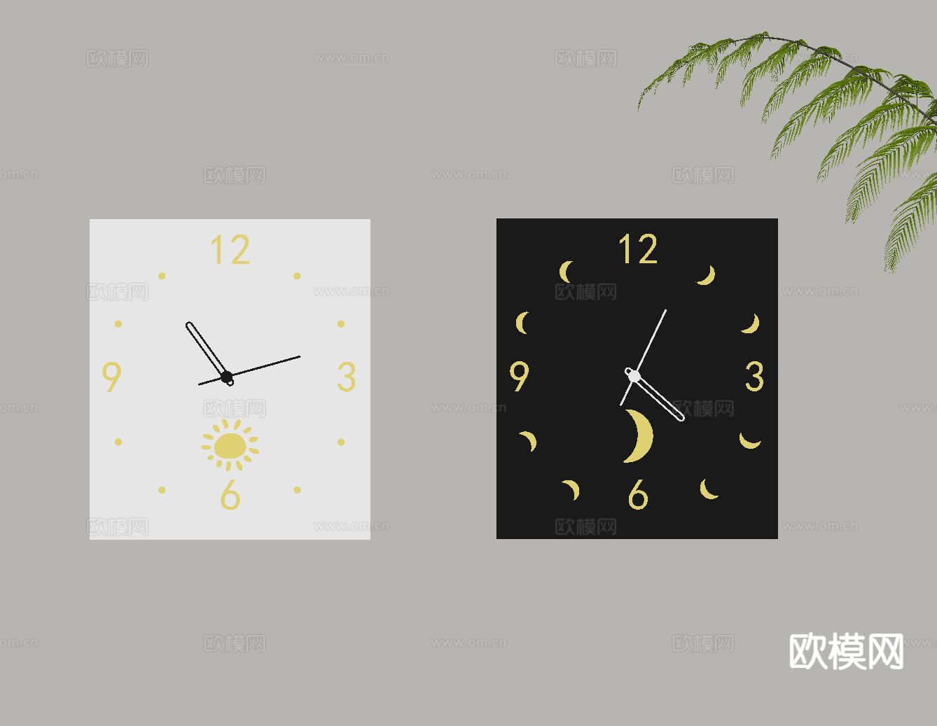 钟表 挂表 时钟su模型下载（渲染图1）