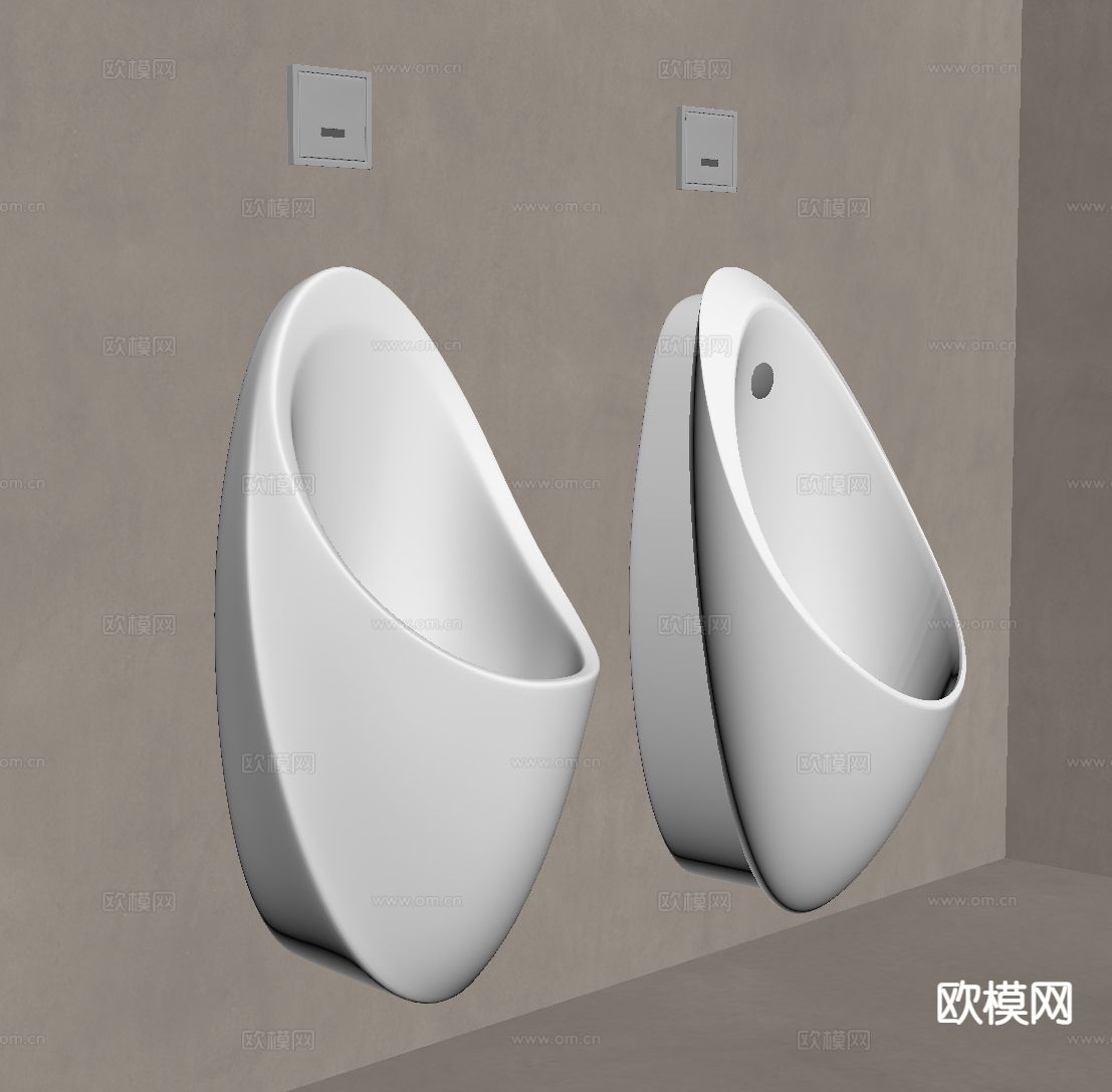 小便斗 小便器su模型下载（渲染图1）