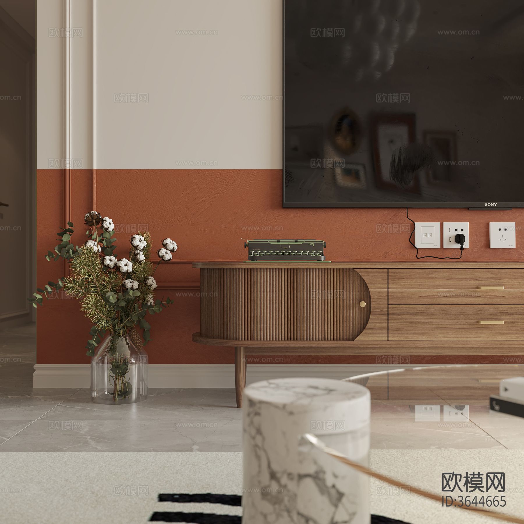 中古风客餐厅装修效果图下载（渲染图9）