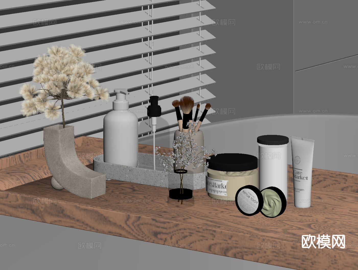 化妆品 护肤品 洗漱用品su模型下载（渲染图1）