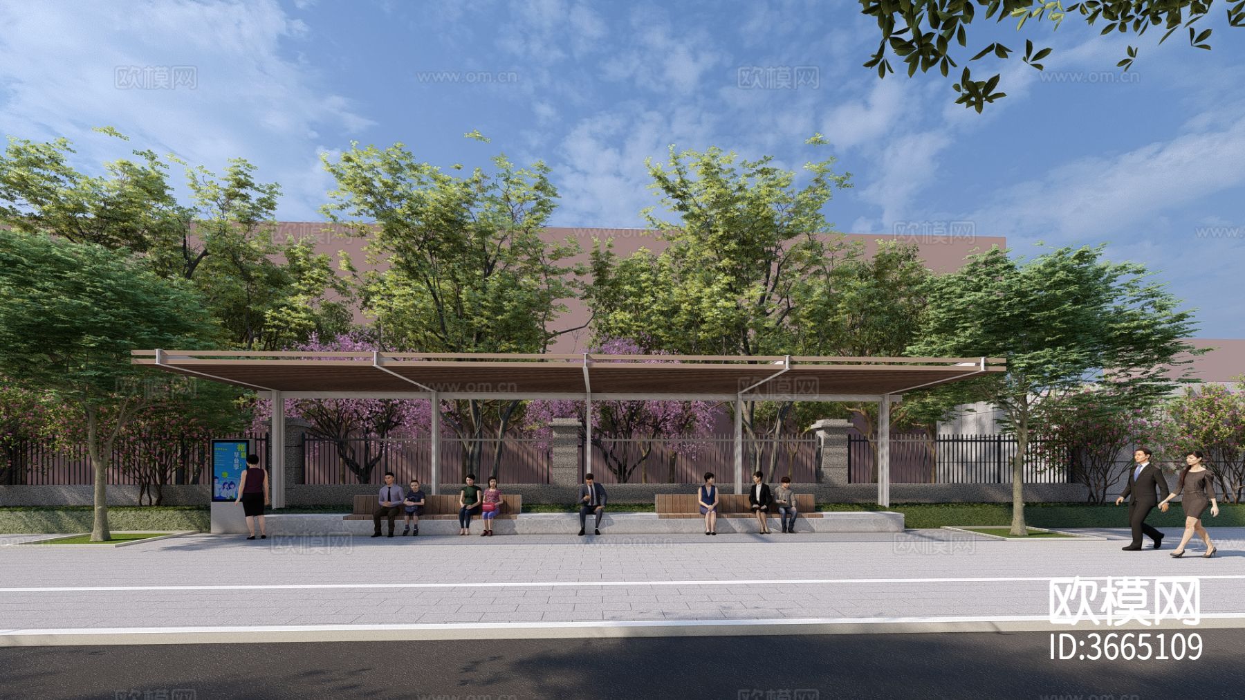 廊架节点大样图下载（渲染图2）