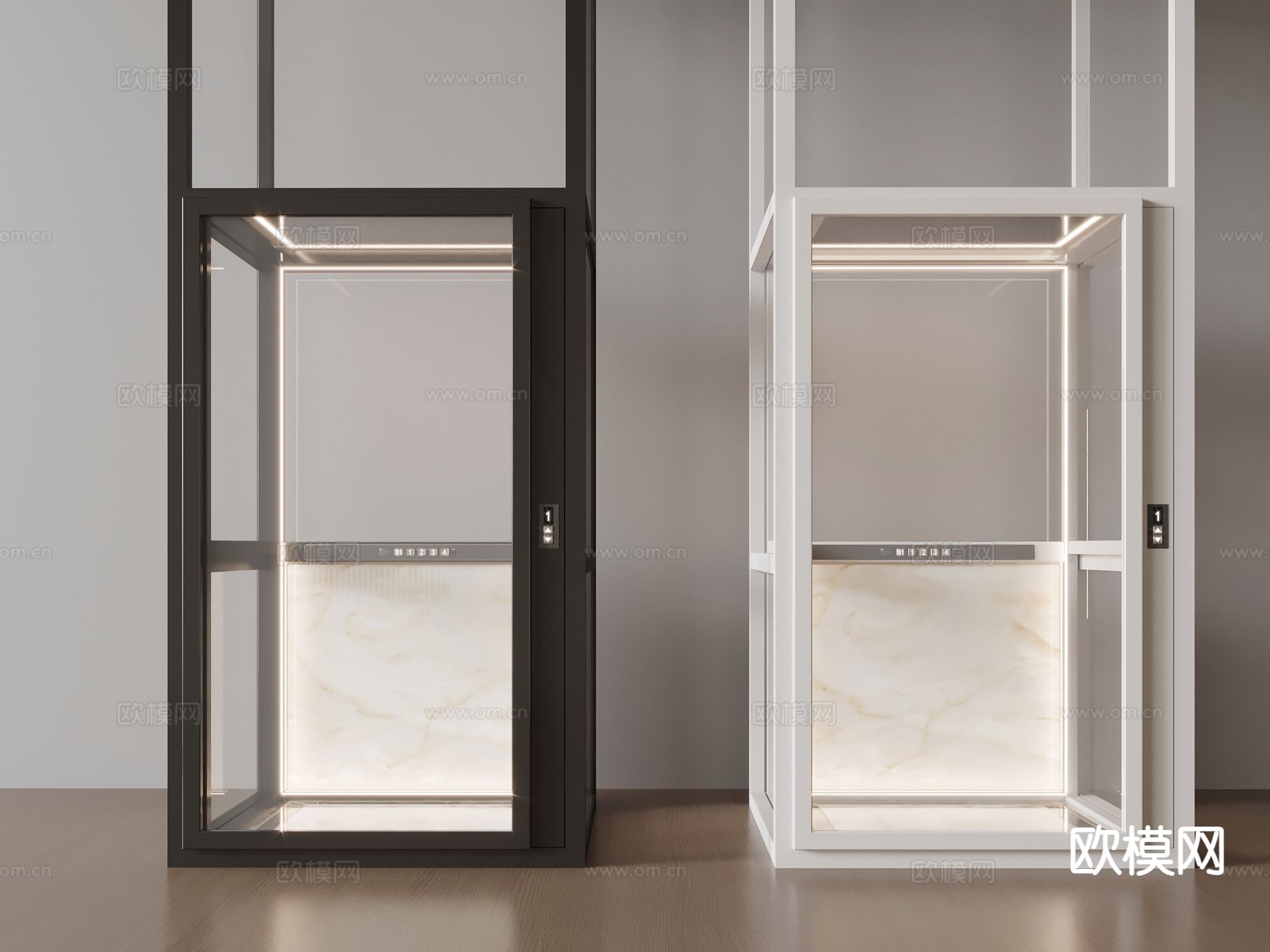 电动升降梯 电梯3d模型下载