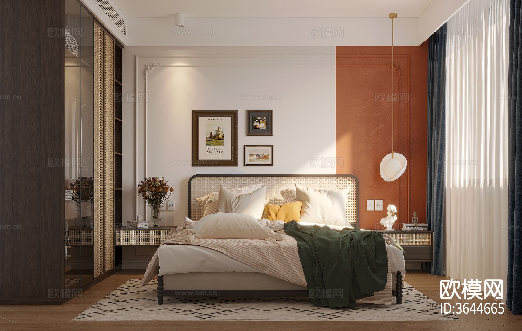 中古风客餐厅装修效果图下载（渲染图2）