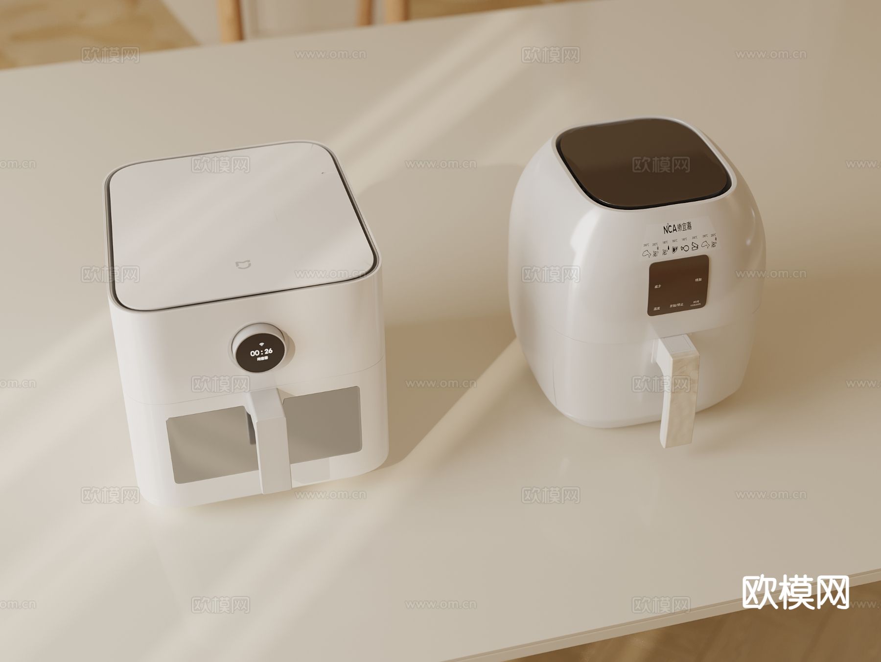 厨房电器 空气炸锅su模型下载（渲染图2）