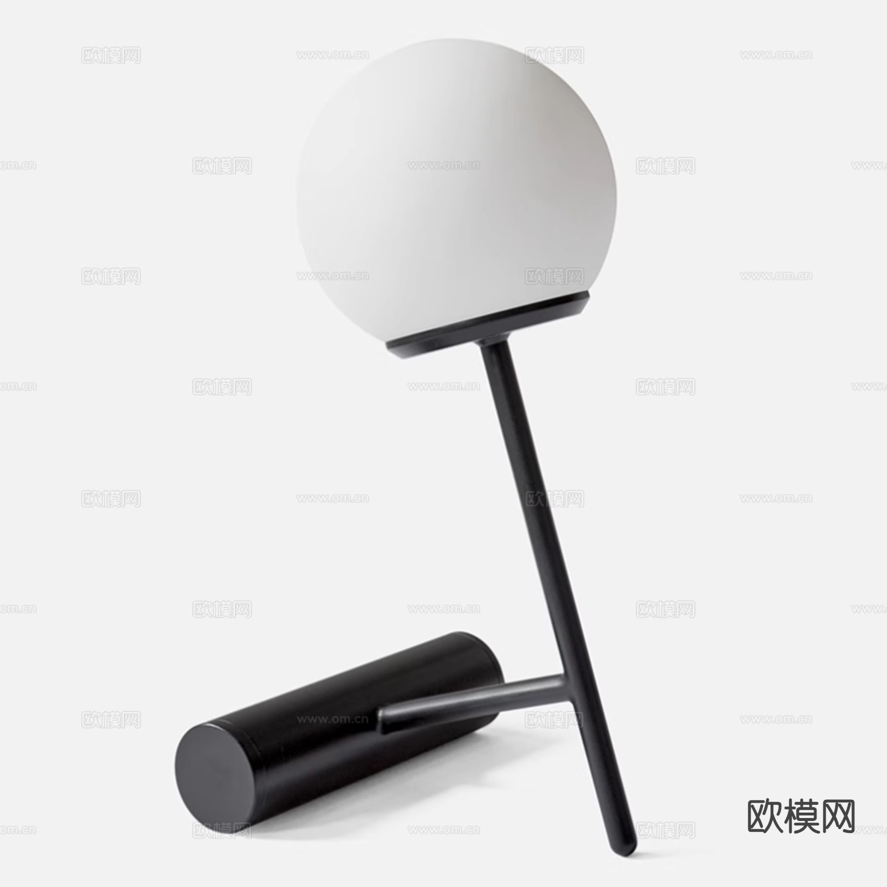 极简台灯 球形台灯su模型下载（渲染图2）