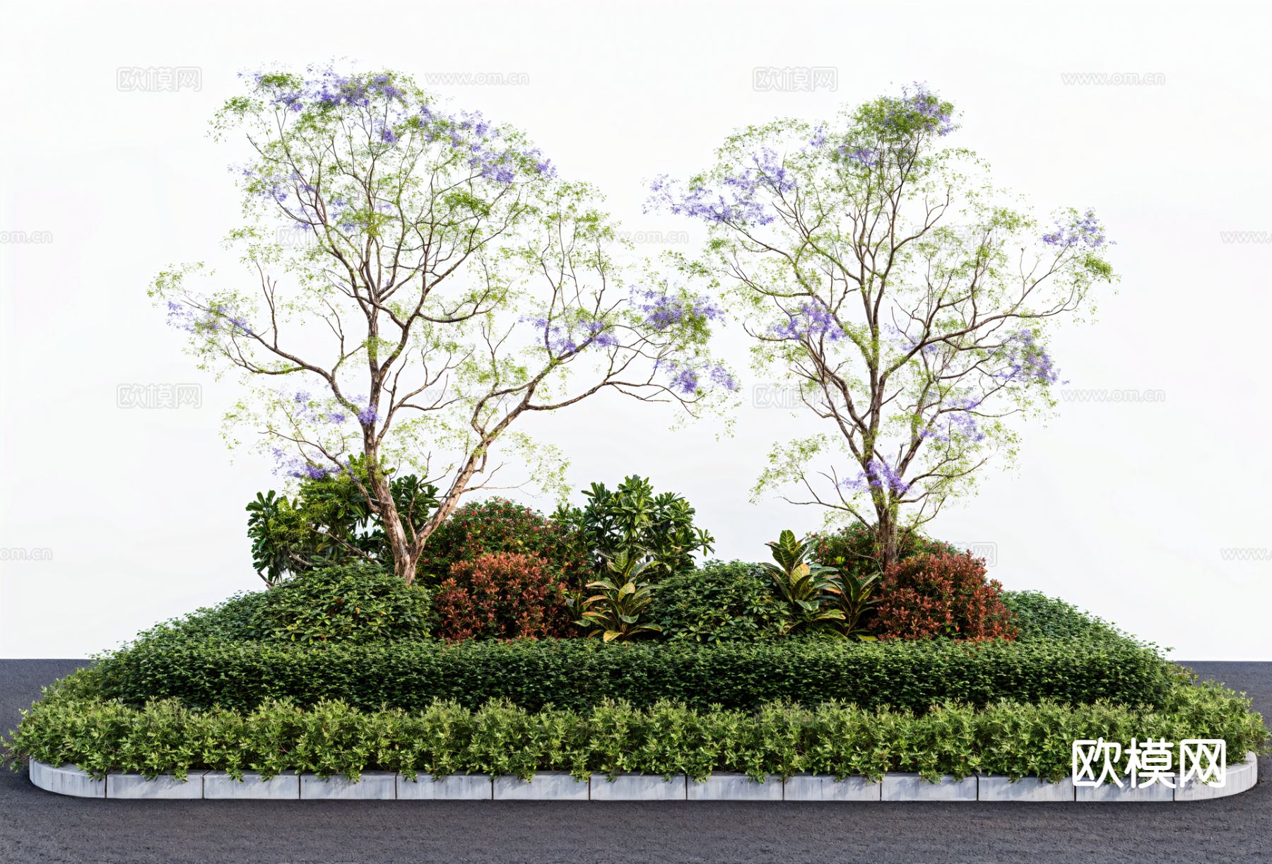 花坛 花境 植物组团su模型下载（渲染图2）