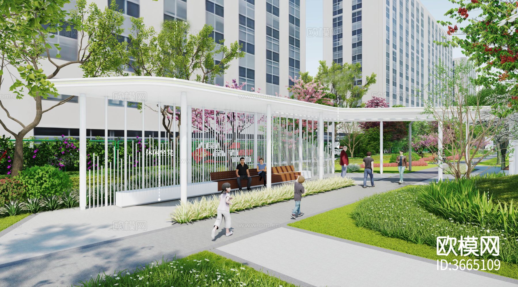 廊架节点大样图下载（渲染图8）