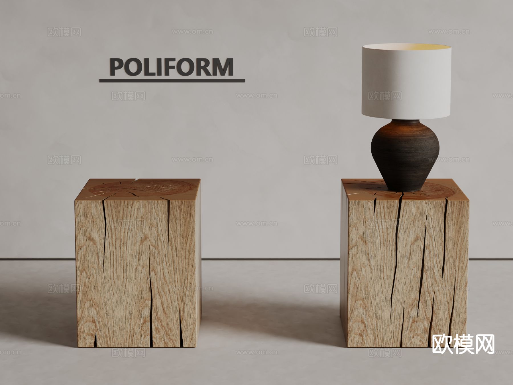 poliform 边几 角几 桌几3d模型