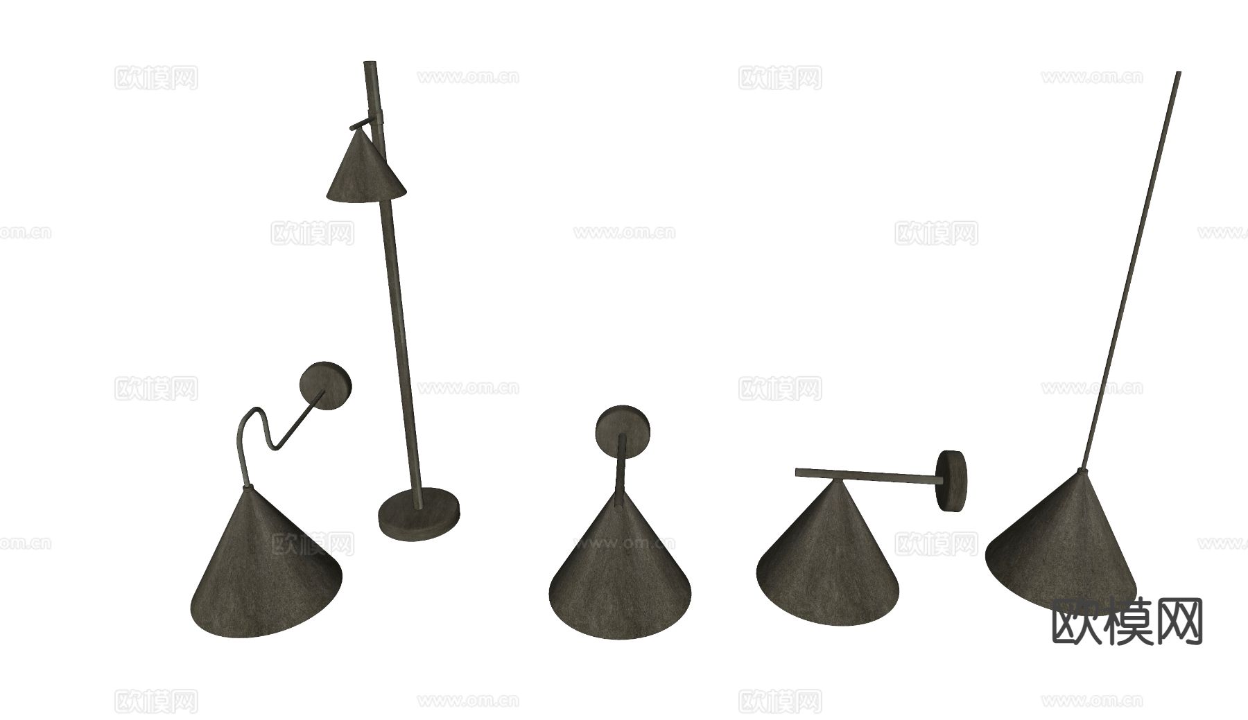 美式壁灯 复古壁灯su模型下载（渲染图1）