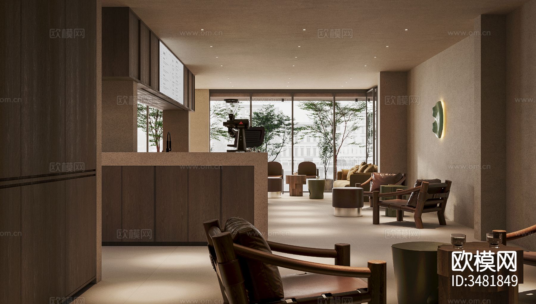 咖啡厅装修效果图下载（渲染图10）