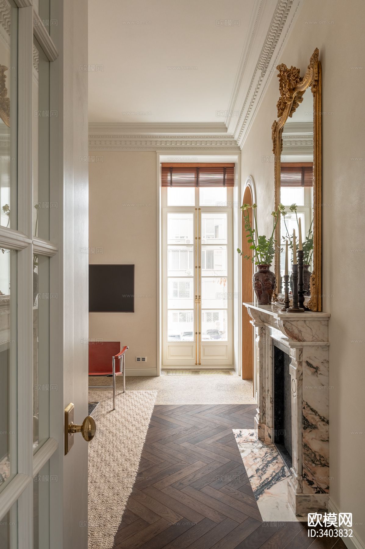 法式混搭风公寓装修效果图下载（渲染图6）