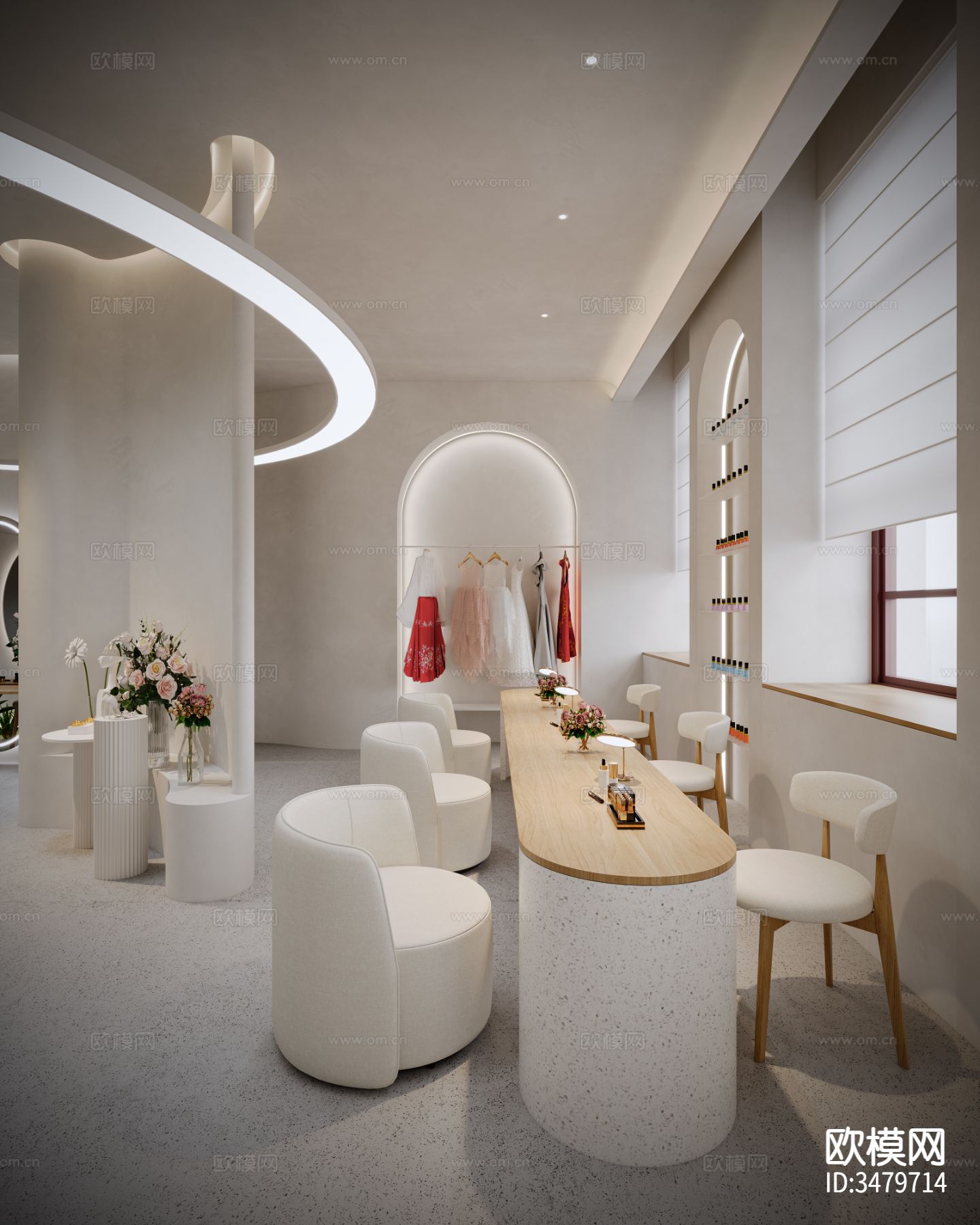 猫咪咖馆厅装修效果图下载（渲染图7）