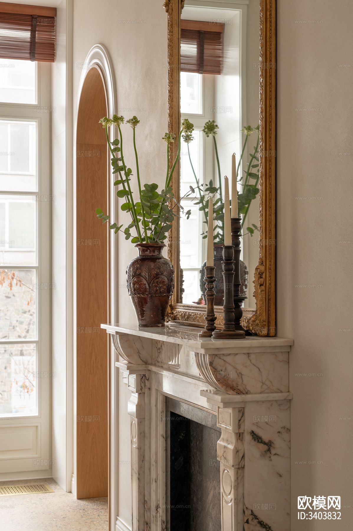 法式混搭风公寓装修效果图下载（渲染图9）